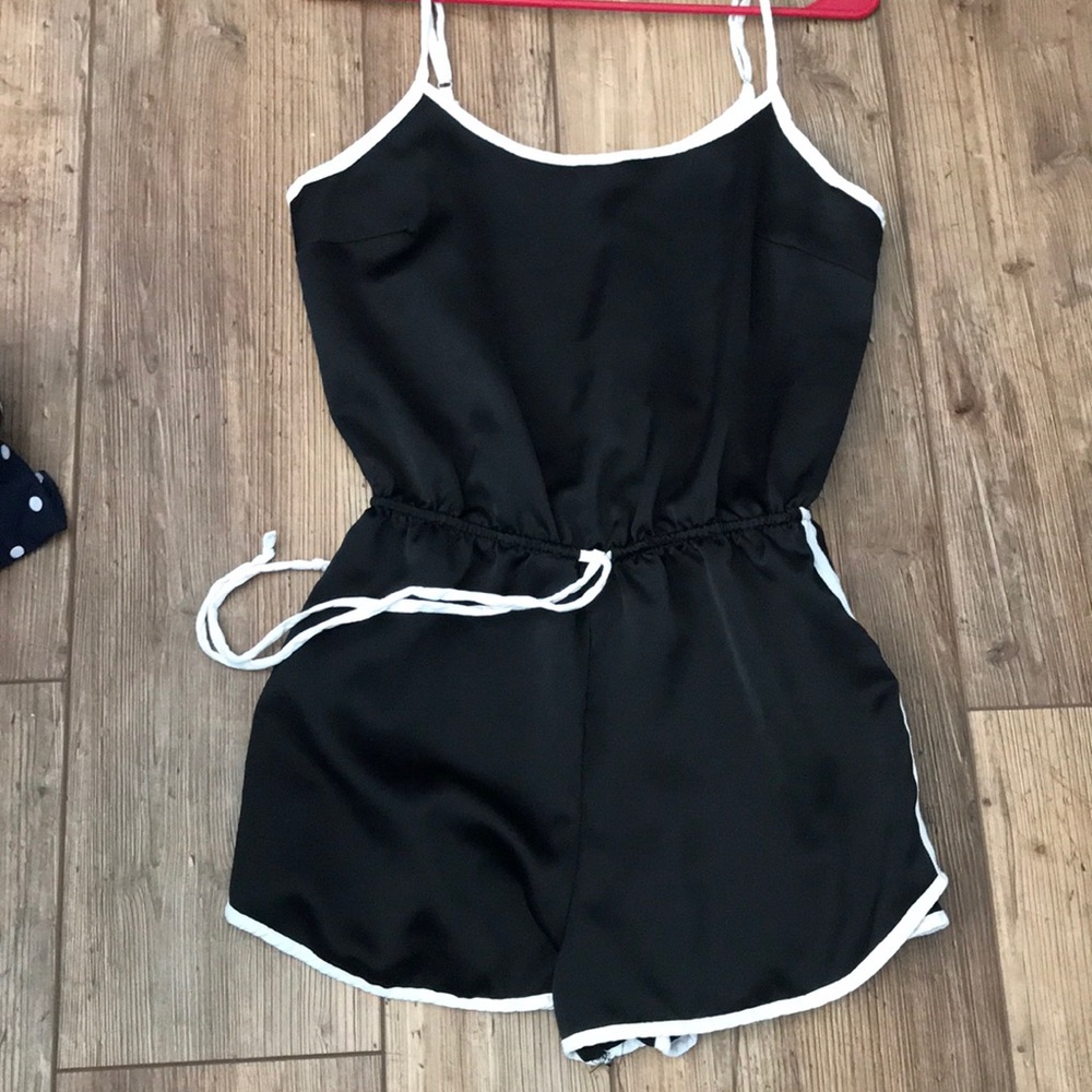 Black and white romper